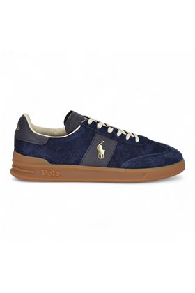 Sneaker uomo in camoscio colore blu. POLO RALPH LAURENT | 80997370-7002